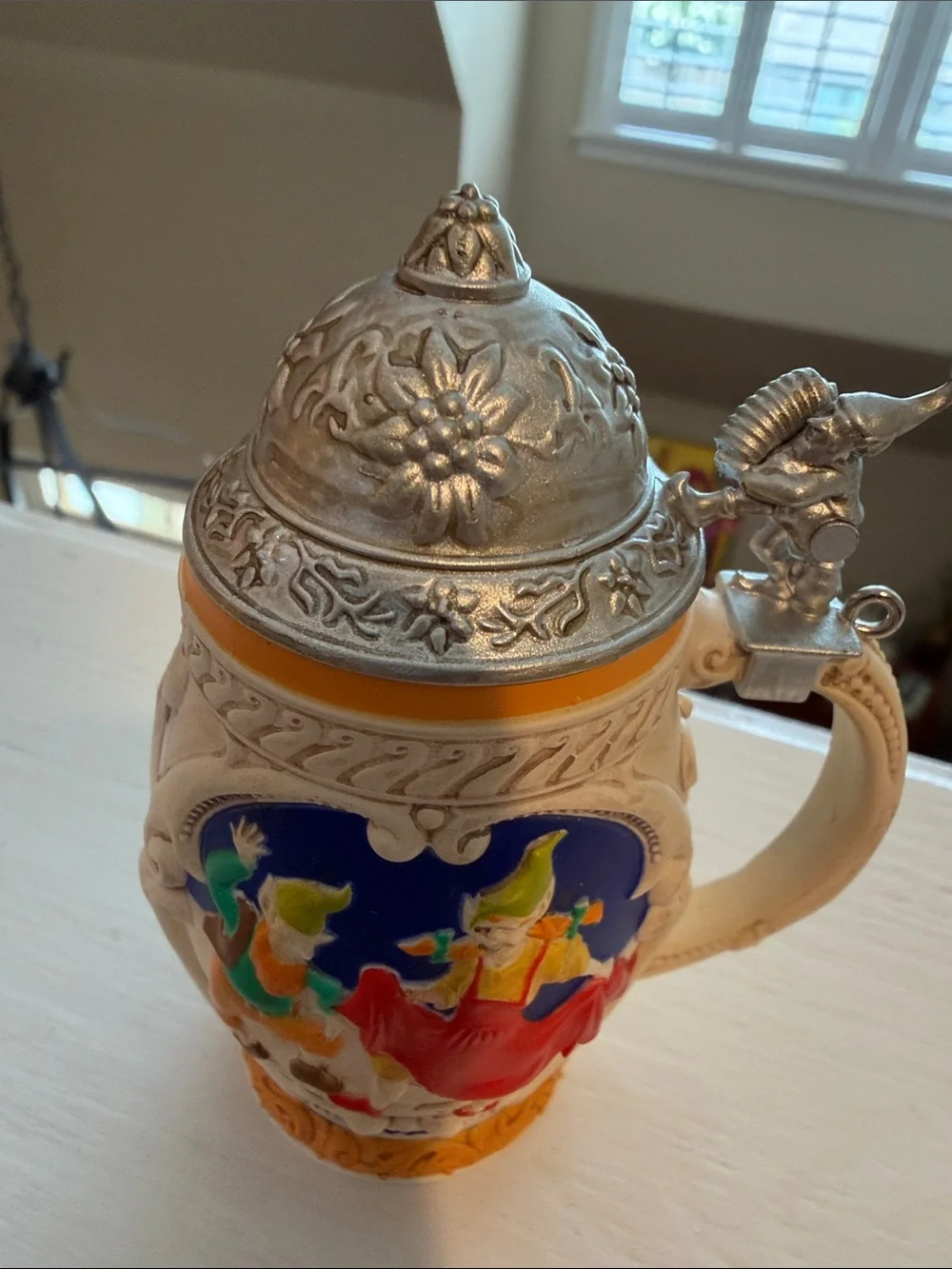 Hallmark 2016 Keepsake Beer Stein Ornament in Blue, Red, Yellow